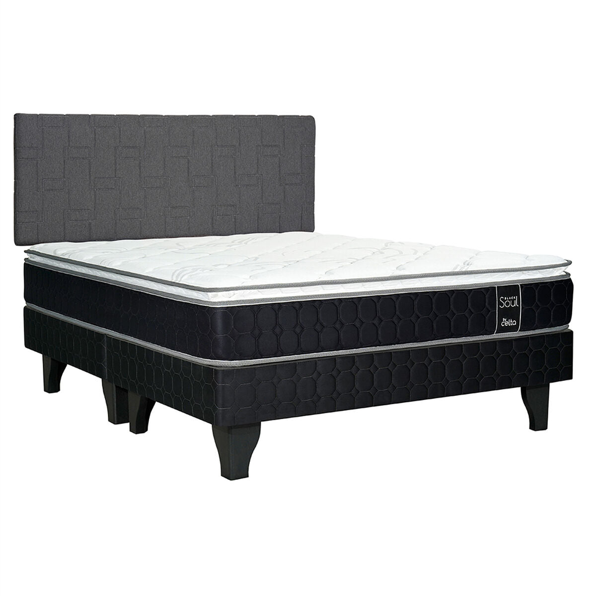 PH CELTA | Black Soul cama europea base dividida King