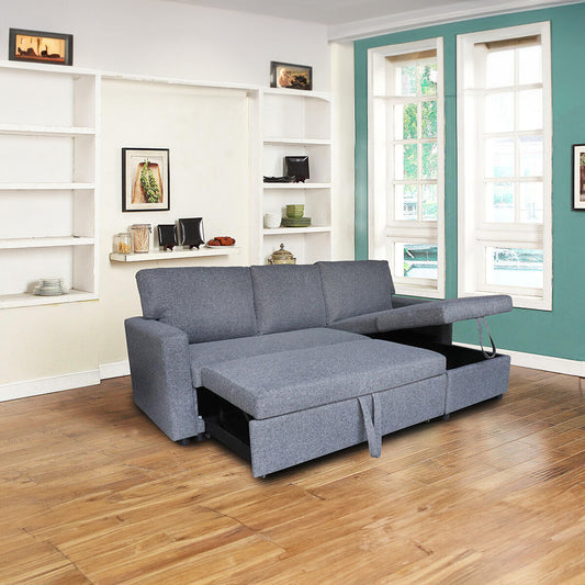 PH | Sofá seccional cama Dark Gray