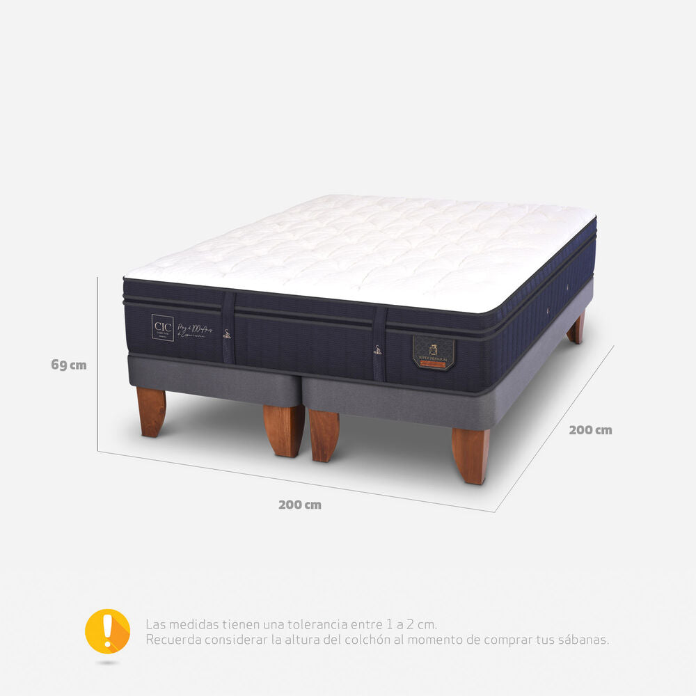 PH CIC | Súper Premium Cama europea base dividida Súper King