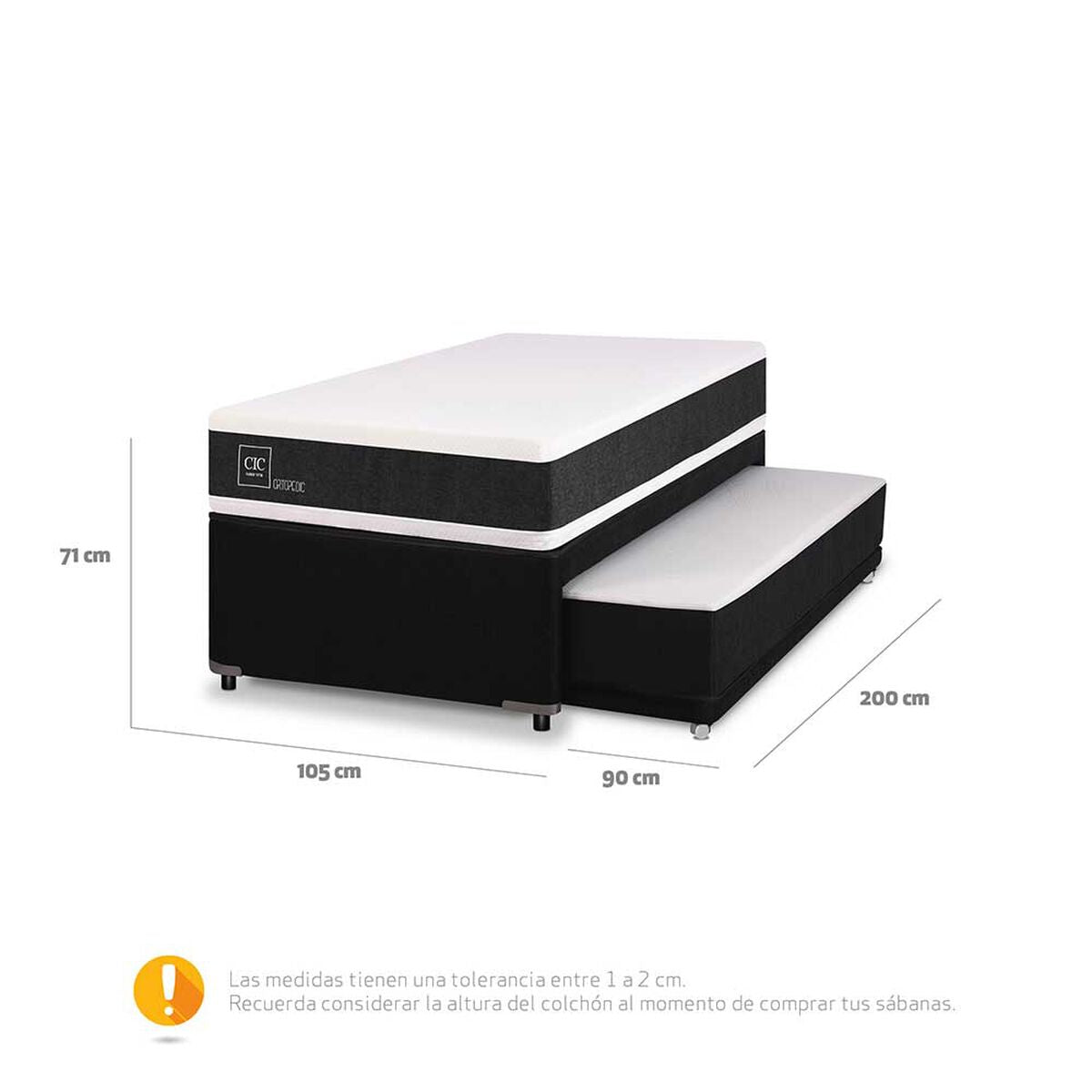 PH CIC | Ortopedic Cama nido 1.5 plazas