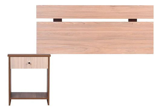 PH | Set Respaldo + velador Olmo 1.5 Plazas