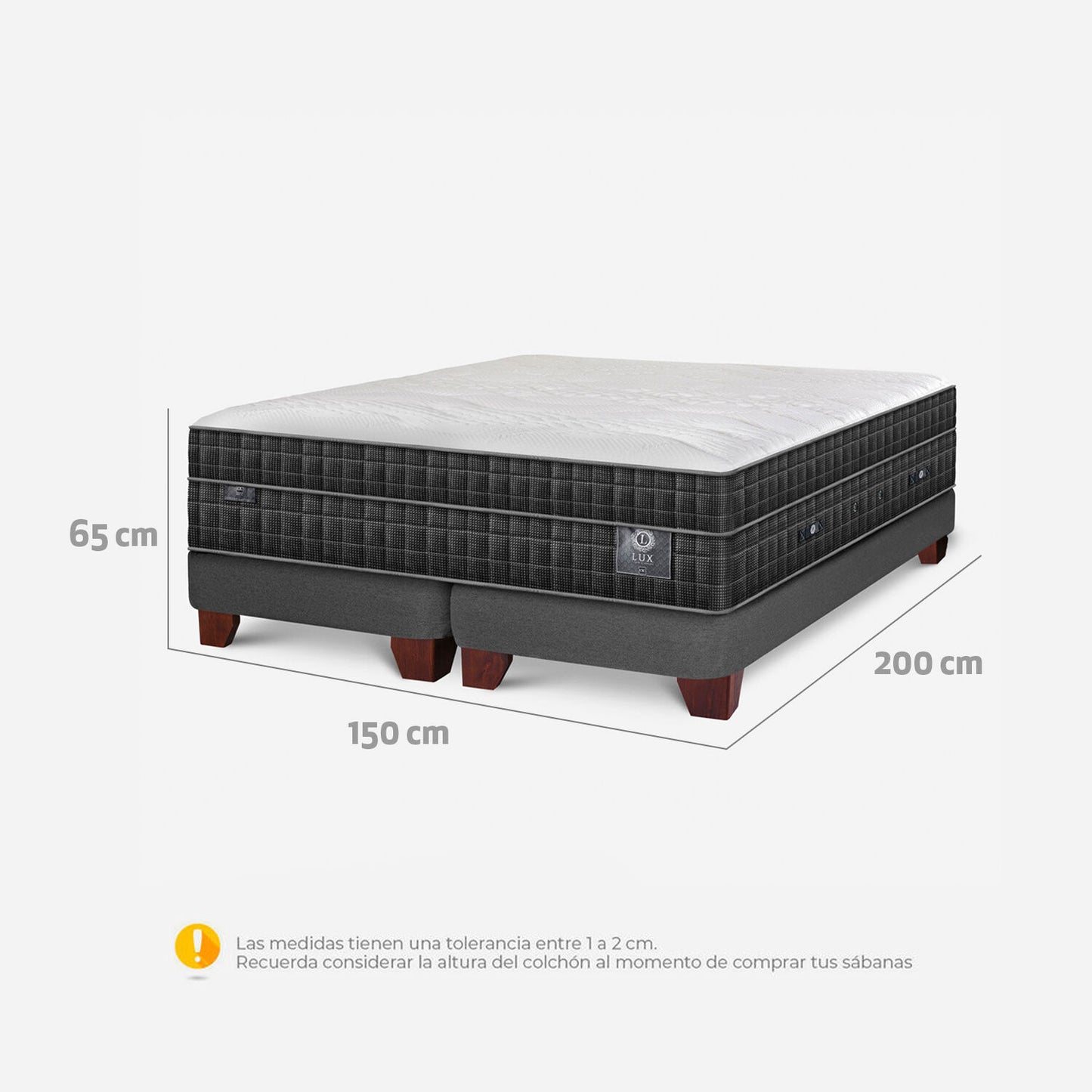 PH CIC | Lux Cama europea base dividida 2 plazas